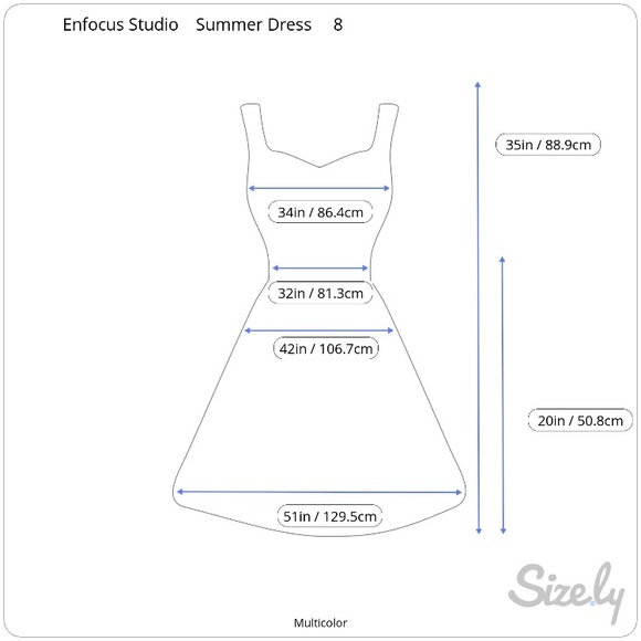 Enfocus Studio Blue and White Dress - Size 8 - Picture 8 of 8